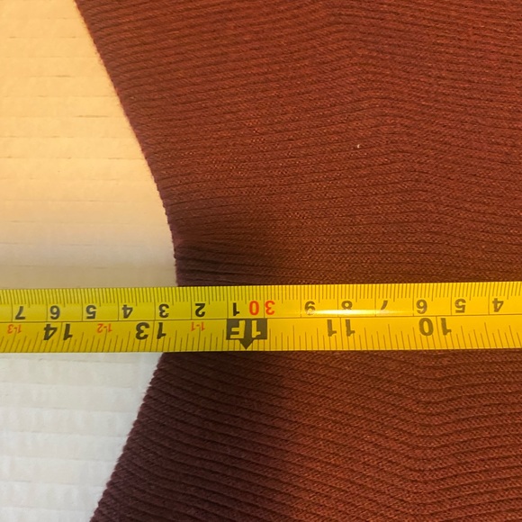 MM LaFleur burgundy maroon sweater dress bell sleeve business work comfortable - Picture 8 of 11